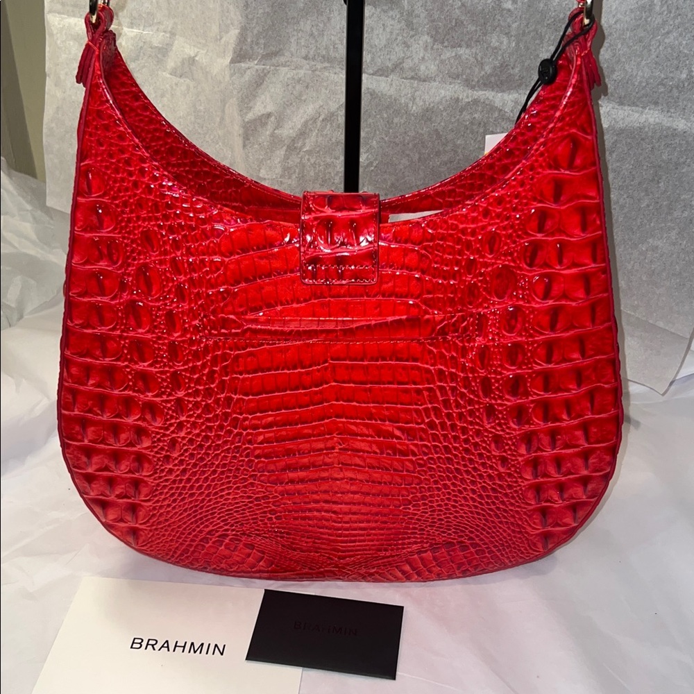 Brahmin Fallon Croc emb shoulder bag Siracha Melbourne - Picture 3 of 4